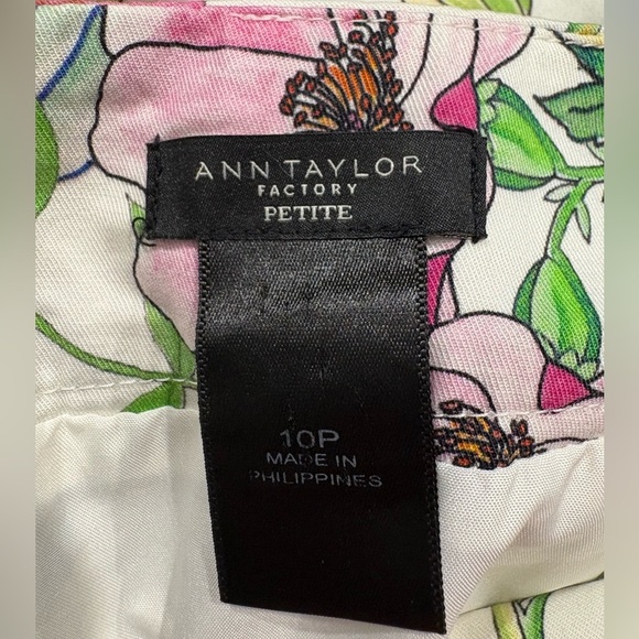Ann Taylor Factory Women Floral Pencil Skirt Lined Back Zip Office Casual Sz 10P - Picture 5 of 6